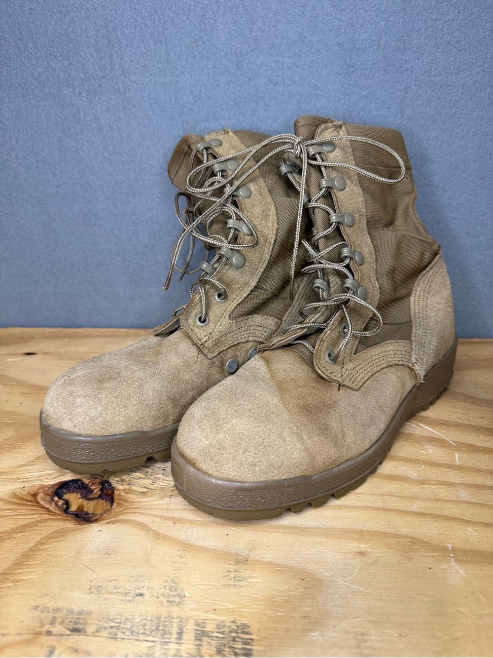 McRae Men's Tan Tactical Boots 5.5 Wide Solid Vibram Outsole